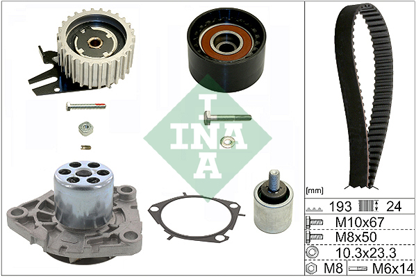 Pompa acqua + Kit cinghie dentate - 530 0619 30 Schaeffler INA