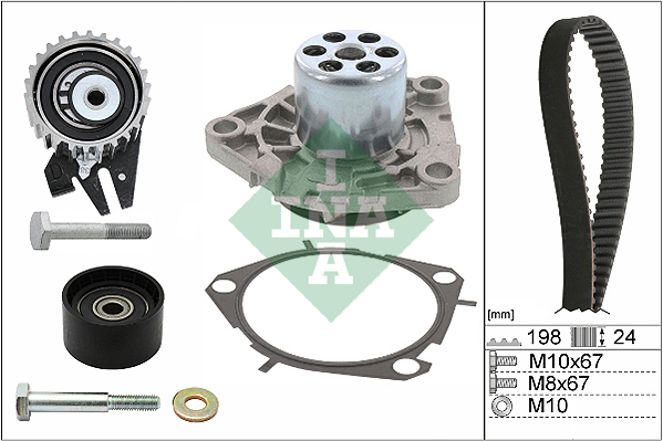 Water Pump & Timing Belt Set - 530 0626 30 Schaeffler INA