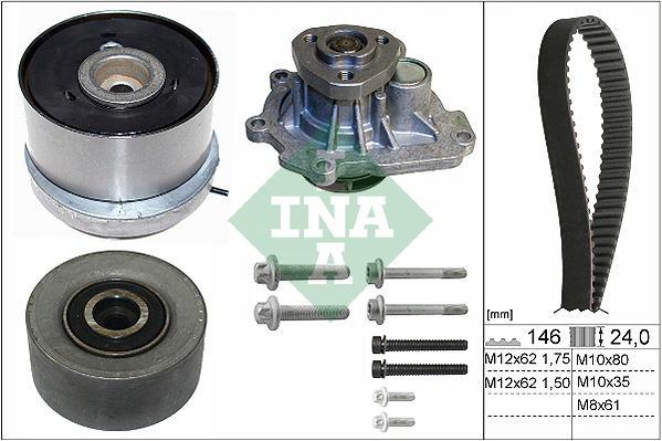 Water Pump & Timing Belt Set - 530 0724 30 Schaeffler INA