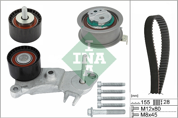 Timing Belt Set - 530 0762 10 Schaeffler INA