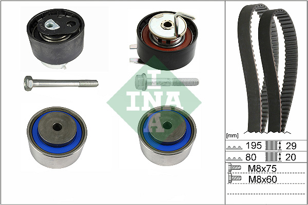 Timing Belt Set - 530 0766 10 Schaeffler INA