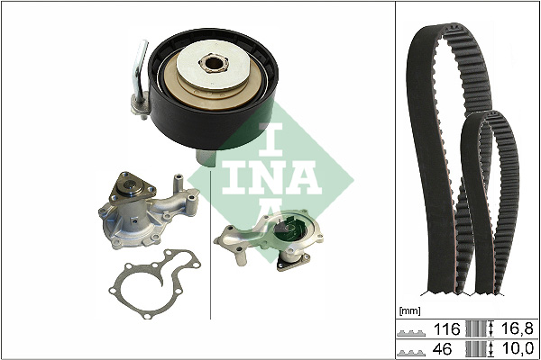 Water Pump & Timing Belt Set - 530 0841 30 Schaeffler INA