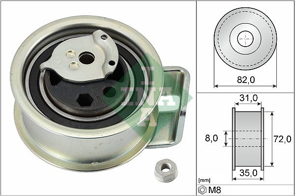 Tensioner Pulley, timing belt - 531 0396 20 Schaeffler INA