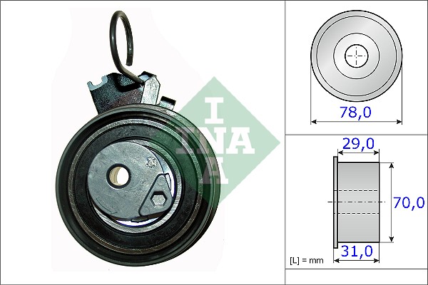 Tensioner Pulley, timing belt - 531 0532 10 Schaeffler INA