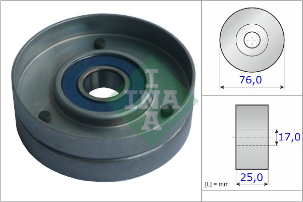 Tensioner Pulley, V-ribbed belt - 531 0751 30 Schaeffler INA