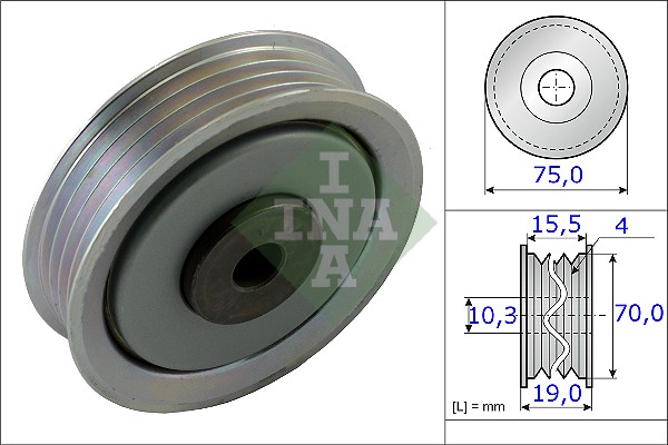Tensioner Pulley, V-ribbed belt - 531 0845 10 Schaeffler INA