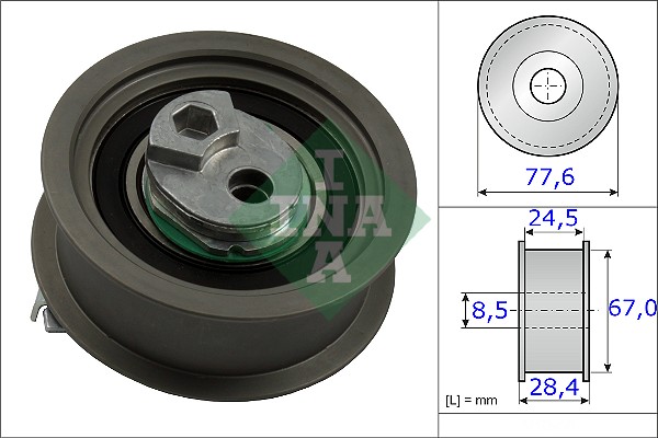 Tensioner Pulley, timing belt - 531 0851 10 Schaeffler INA