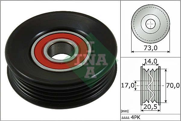 įtempiklio skriemulys, V formos rumbuotas diržas - 531 0853 10 Schaeffler INA