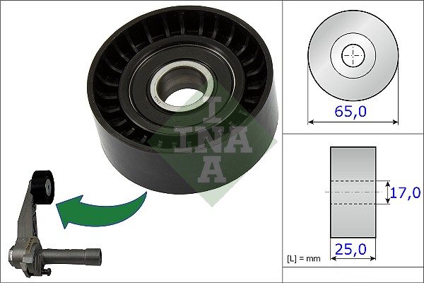 Tensioner Pulley, V-ribbed belt - 531 0866 10 Schaeffler INA