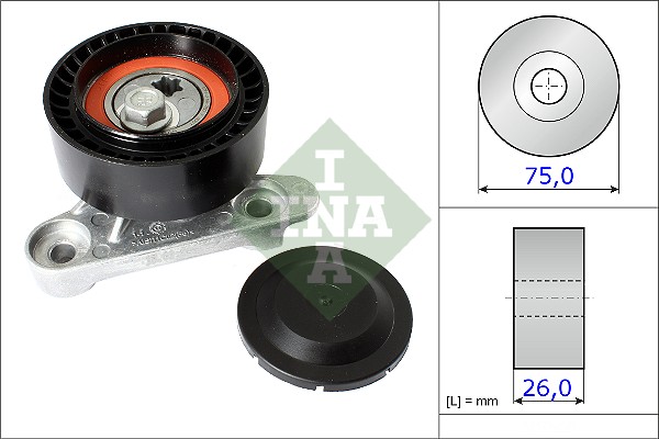 Tensioner Pulley, V-ribbed belt - 531 0871 10 Schaeffler INA