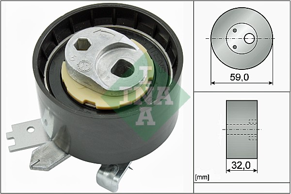 Tensioner Pulley, timing belt - 531 0906 10 Schaeffler INA