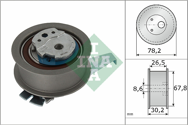 Tensioner Pulley, timing belt - 531 0962 10 Schaeffler INA