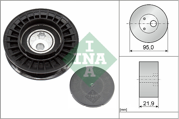 įtempiklio skriemulys, V formos rumbuotas diržas - 531 0963 10 Schaeffler INA