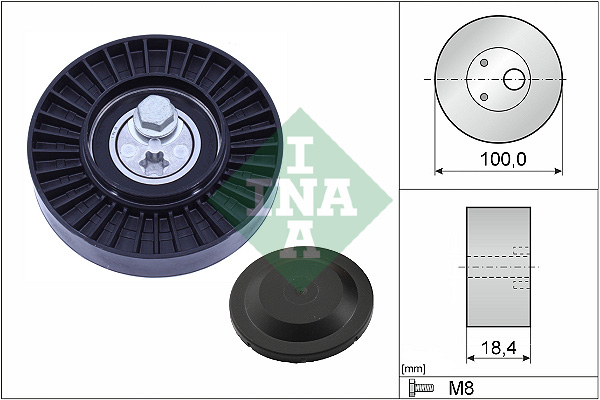 Tensioner Pulley, V-ribbed belt - 531 0966 10 Schaeffler INA