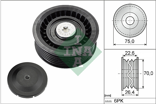 Deflection/Guide Pulley, V-ribbed belt - 532 0344 10 Schaeffler INA