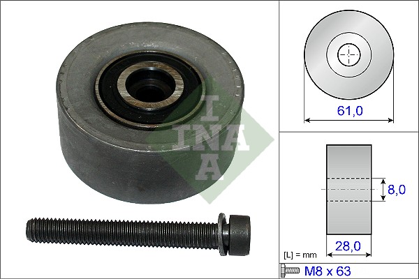 Deflection/Guide Pulley, timing belt - 532 0472 10 Schaeffler INA