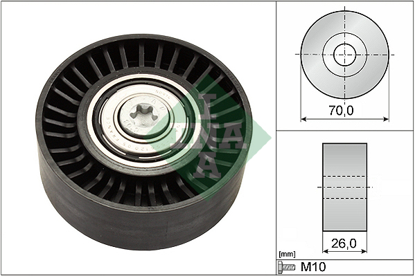 Паразитный / ведущий ролик, поликлиновой ремень - 532 0505 10 Schaeffler INA