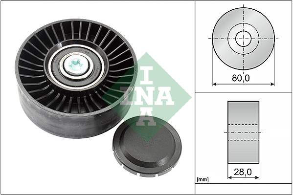 kreipiantysis skriemulys, V formos rumbuotas diržas - 532 0515 10 Schaeffler INA