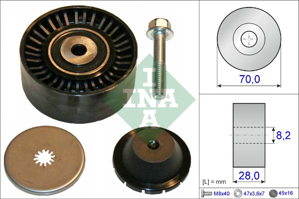 Паразитный / ведущий ролик, поликлиновой ремень - 532 0600 10 Schaeffler INA