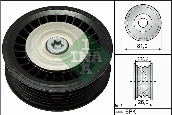 Deflection/Guide Pulley, V-ribbed belt - 532 0678 10 Schaeffler INA