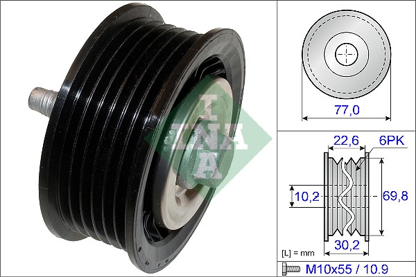 Deflection/Guide Pulley, V-ribbed belt - 532 0700 10 Schaeffler INA