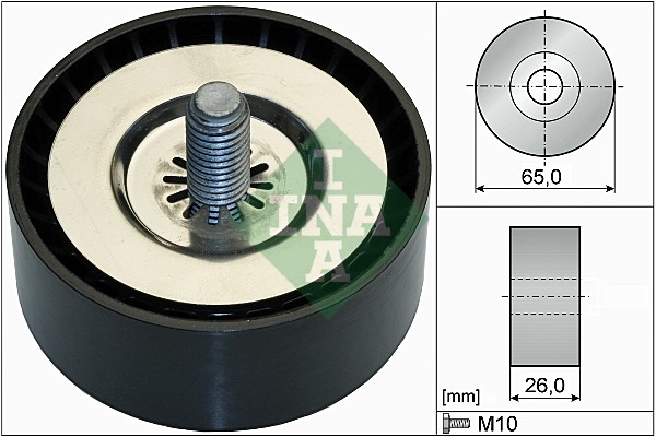 Deflection/Guide Pulley, V-ribbed belt - 532 0736 10 Schaeffler INA