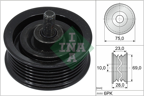 Deflection/Guide Pulley, V-ribbed belt - 532 0744 10 Schaeffler INA