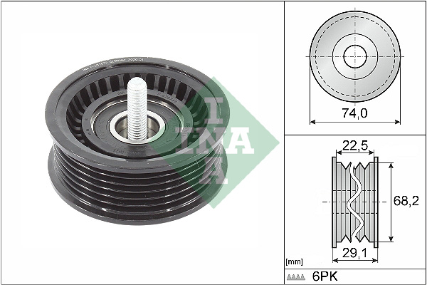 Deflection/Guide Pulley, V-ribbed belt - 532 0784 10 Schaeffler INA