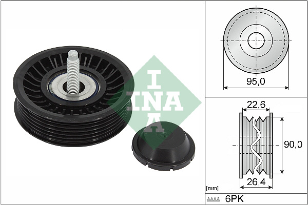 Deflection/Guide Pulley, V-ribbed belt - 532 0891 10 Schaeffler INA