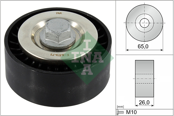 Deflection/Guide Pulley, V-ribbed belt - 532 0896 10 Schaeffler INA