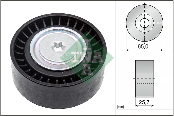 Deflection/Guide Pulley, V-ribbed belt - 532 0907 10 Schaeffler INA
