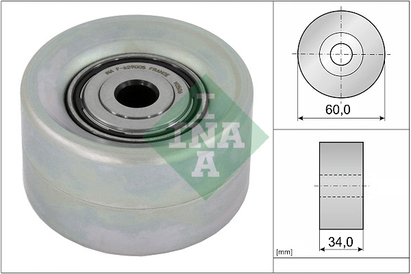 Deflection/Guide Pulley, V-ribbed belt - 532 0921 10 Schaeffler INA