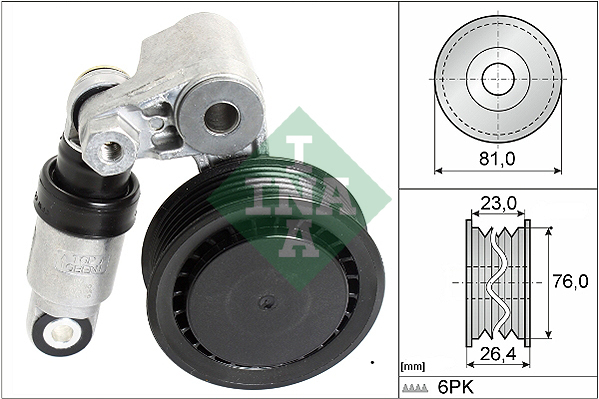 Belt Tensioner, V-ribbed belt - 534 0011 10 Schaeffler INA