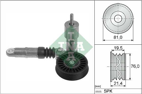 Натяжитель ремня, клиновой зубча - 534 0014 10 Schaeffler INA
