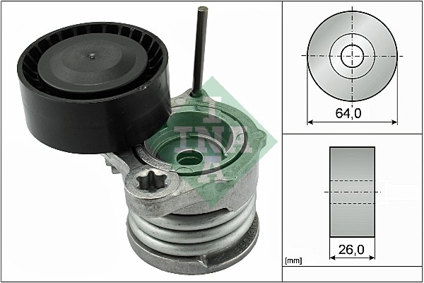 diržo įtempiklis, V formos rumbuotas diržas - 534 0331 10 Schaeffler INA