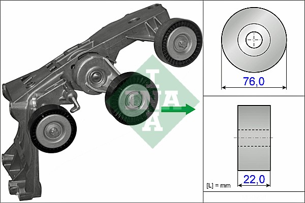 Belt Tensioner, V-ribbed belt - 534 0431 10 Schaeffler INA