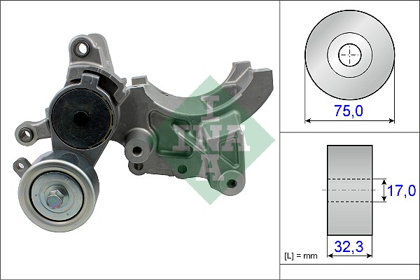 diržo įtempiklis, V formos rumbuotas diržas - 534 0452 10 Schaeffler INA