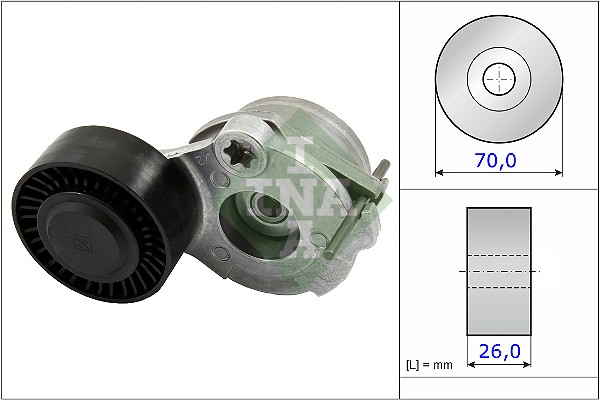 diržo įtempiklis, V formos rumbuotas diržas - 534 0470 10 Schaeffler INA