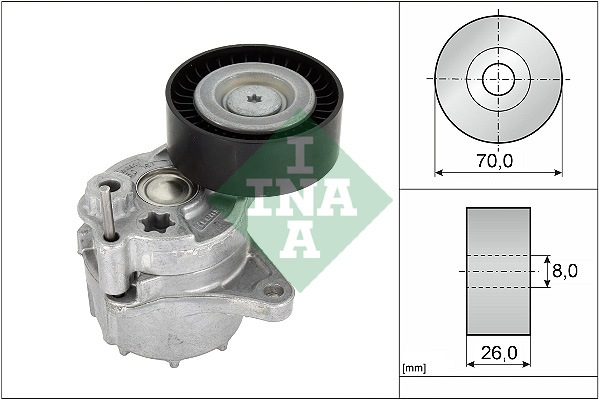 Belt Tensioner, V-ribbed belt - 534 0481 10 Schaeffler INA