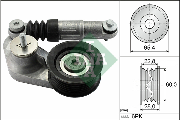 diržo įtempiklis, V formos rumbuotas diržas - 534 0595 10 Schaeffler INA