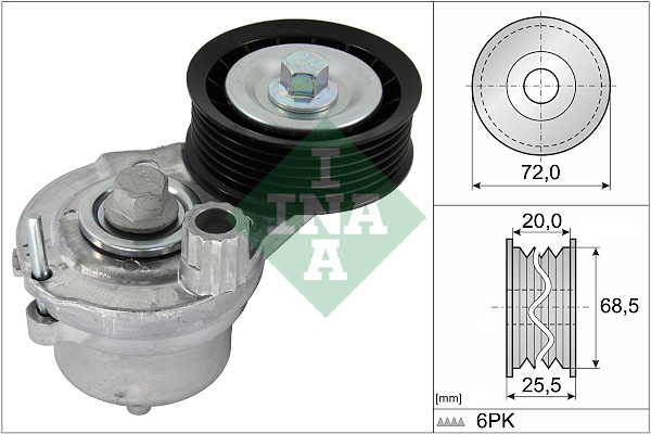 Belt Tensioner, V-ribbed belt - 534 0703 10 Schaeffler INA