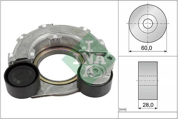 Belt Tensioner, V-ribbed belt - 534 0796 10 Schaeffler INA