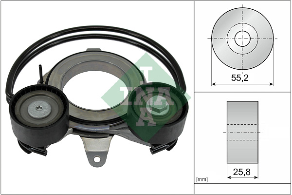 Belt Tensioner, V-ribbed belt - 534 0910 10 Schaeffler INA