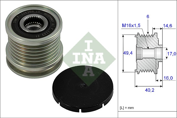 Dispositivo ruota libera alternatore - 535 0001 10 Schaeffler INA