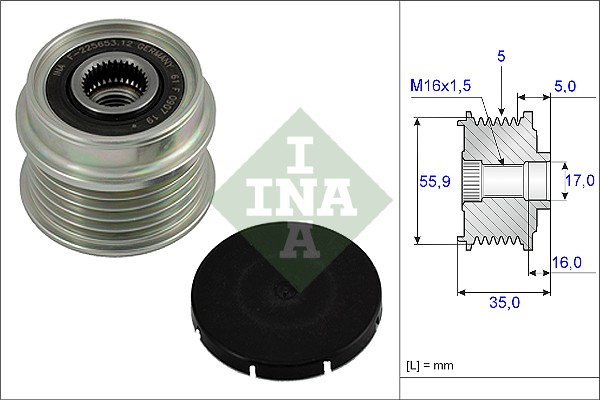 Alternator Freewheel Clutch - 535 0004 10 Schaeffler INA