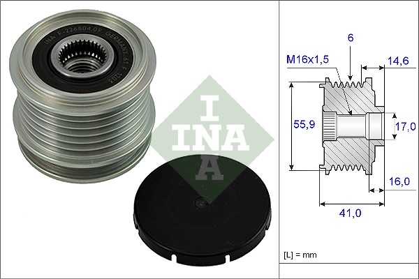 Alternator Freewheel Clutch - 535 0010 10 Schaeffler INA