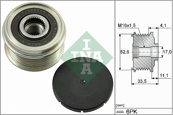 Alternator Freewheel Clutch - 535 0025 10 Schaeffler INA