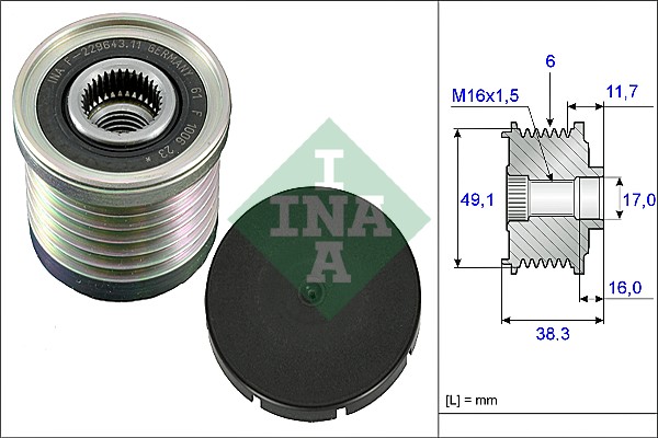 Alternator Freewheel Clutch - 535 0030 10 Schaeffler INA