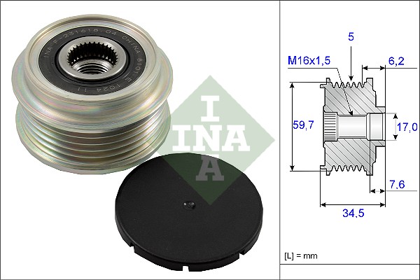 Dispositivo ruota libera alternatore - 535 0034 10 Schaeffler INA