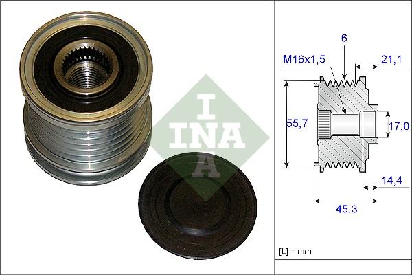 Alternator Freewheel Clutch - 535 0036 10 Schaeffler INA